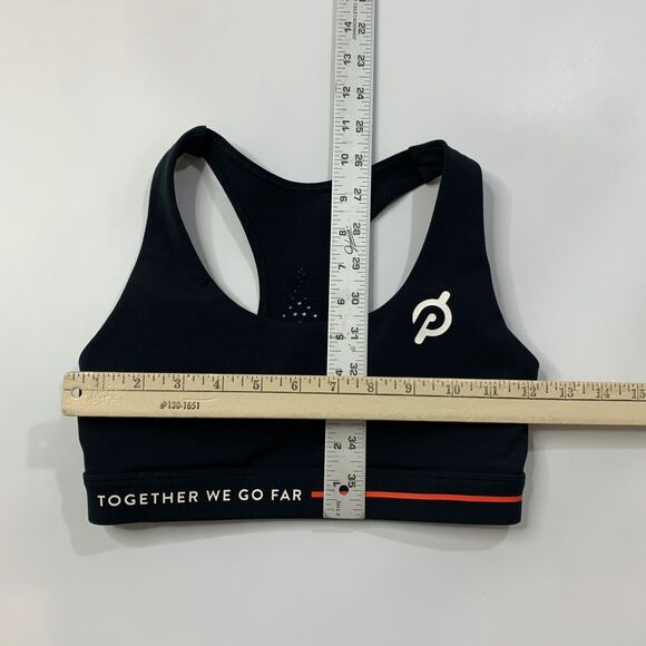Peloton Sports Bra Women XS Extra Small Black Cadent Laser Dot Padded Racaerback - Picture 5 of 11